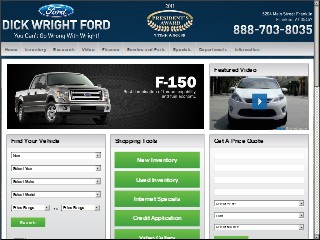 Web site www.dickwrightford.com, Dick Wright Ford